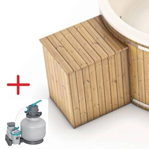 Anschlüsse 2 x 32 mm + Kiste + Sandfilteranlage